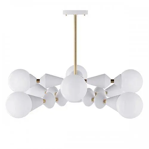 Люстра Dome V8 horizontal PikArt арт. 5990 Золотий/білий - фото 2