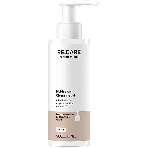 Гель для вмивання для всіх типів шкіри Re.Care Pure Skin Cleansing Gel 200 мл