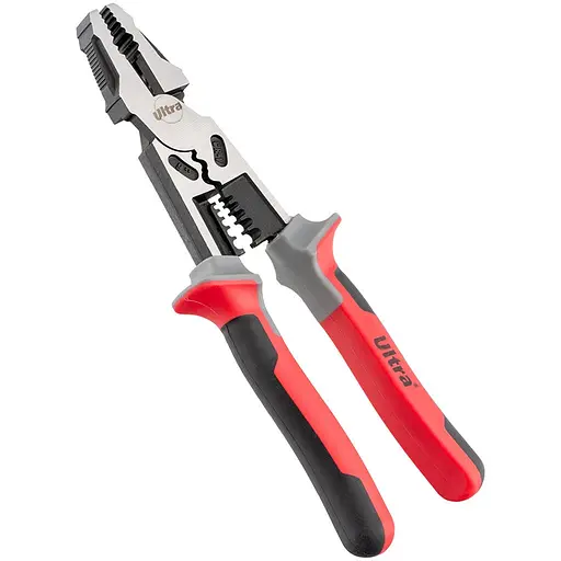Плоскогубці багатофункціональні Ultra зі знімачем ізоляції 225 мм AWG 8, 10, 12, 14, 16 (1.28-3.27мм) CrV (4343132) - фото 1