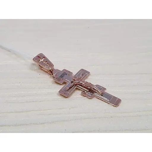 Золотой крестик Харьковская ювелирная фабрика. Распятие Христа. 197-МА - фото 3