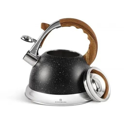 Чайник со свистком Edenberg EB-8852 с мраморным покрытием 3 л черный - фото 2