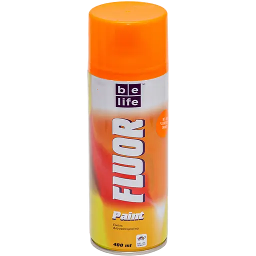 Флуоресцентна спрей-фарба помаранчева BeLife 400 мл