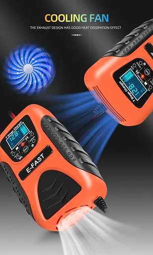 Автомобильное зарядное устройство E-FAST ZYX-J120 12V 7A (Красный) - фото 7