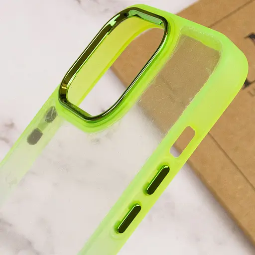 Чехол Epik TPU+PC Fresh sip series для Apple iPhone 13 Pro Max 6.7 Бирюзовый/Лимонный - фото 4