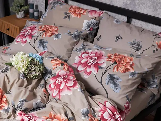 Набір наволочок Moon&Star Бязь Gold Люкс Peony Brown 40х40 см 2 шт - фото 2