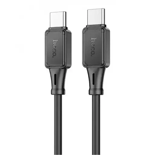 Кабель Hoco USB X101 Silicone Type-C ↔ Type-C 60W 1 м силіконовий провід для швидкої зарядки гаджетів чорний - фото 2