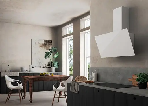 Вытяжка Faber наклона 80 см 1169 м3ч Ev8 Led Wh A80 белая - фото 2