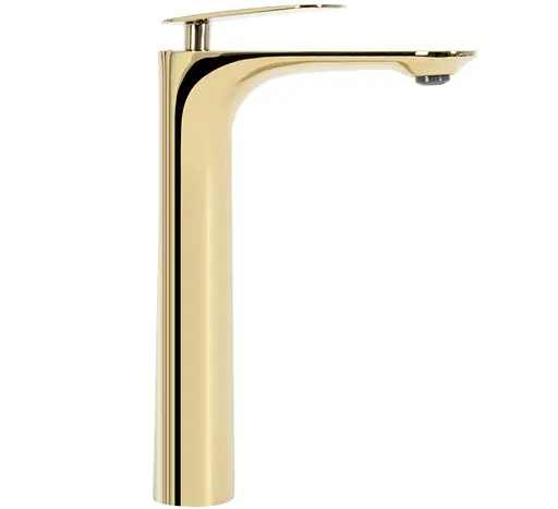 Смеситель для умывальника Rea Berg высокий gold REA-B2042 Золотой - фото 2