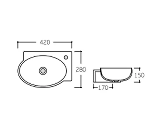 Раковина Qtap Leo без донного клапана QT11115011RWN - фото 5