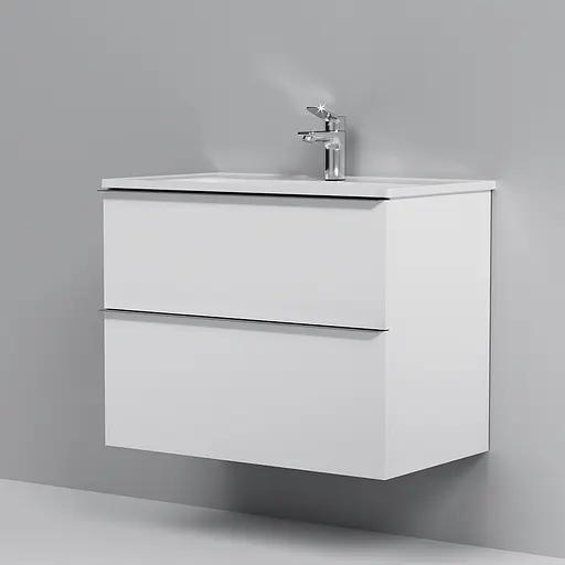 Тумба з умивальником AM.PM X-Joy S підвісна 80 см 2 ящики білий MTA-FHX0802WG-WCC0802WG Білий - фото 2