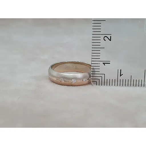 Золотое обручальное кольцо с бриллиантами. 8410424 17 - фото 5