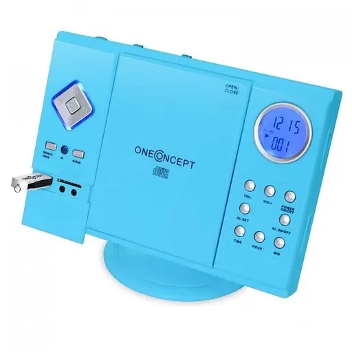 Стереосистема OneConcept V-12 MP3 CD плеєр USB SD AUX (10009512) Голубий - фото 5