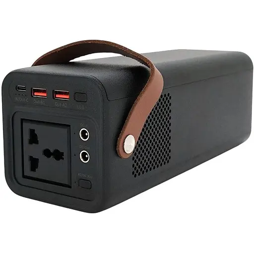 Портативная зарядная станция XO-PSA-200W мощностью 200W, (190Wh/52800mAh), Output:1AC+2USB+1Type-C+2DC, Black