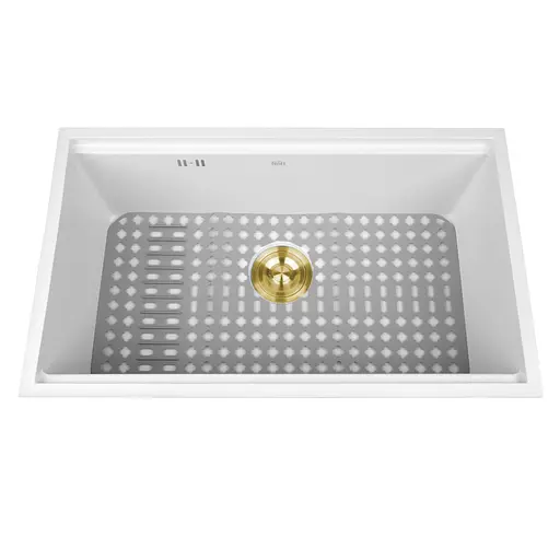 Кухонна мийка під стільницю біла Nett NW-7042, Білий - фото 2