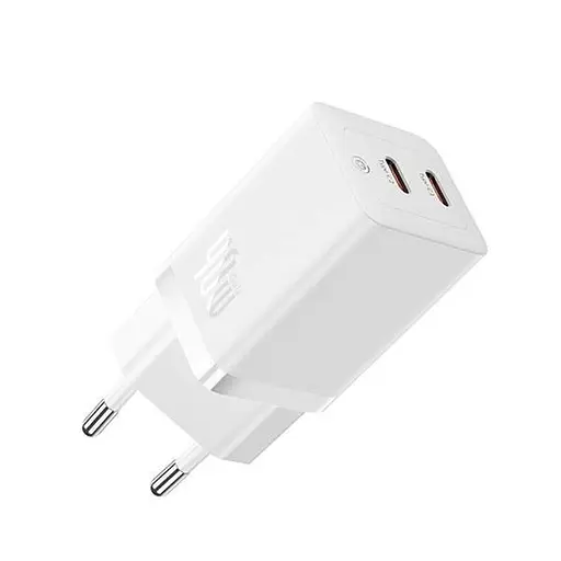 Блок зарядний пристрій Baseus GaN5 Pro Wall charger 2 Type-C 40 W (CCGP180102) білий - фото 5