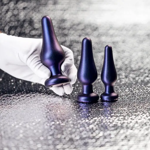 Набор анальных пробок Hueman Comets Butt Plug Set 3 шт. (фиолетовый) - фото 4