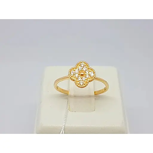 Золоте кільце Імперія золота з фіанітами. КВ1138И 16,5 - фото 3