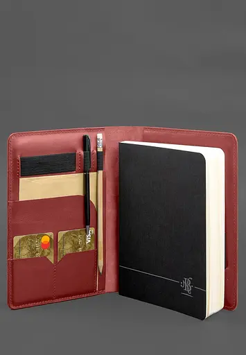 Шкіряний блокнот А5 (софт-бук) 9.4 червоний - фото 3