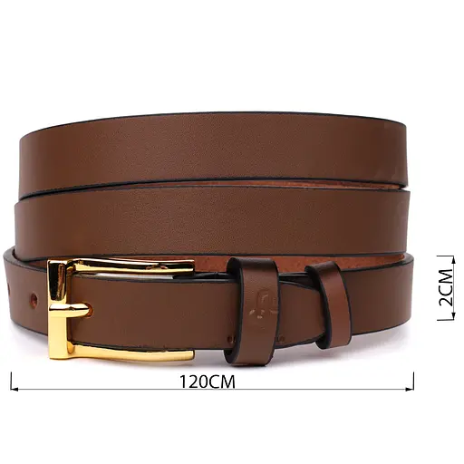 Ремінь шкіряний Grande Pelle для жінок 120х2 см модний вузький acs0029635 - фото 3