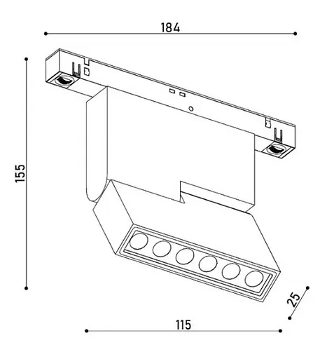 Світильник магнітний трековий Kloodi KDMG-BOOK112 DL 6W 3K BK - фото 2
