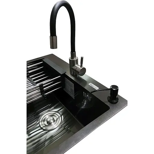 Комплект мойка + смеситель Romzha Arta U-550S BL(C) - фото 4