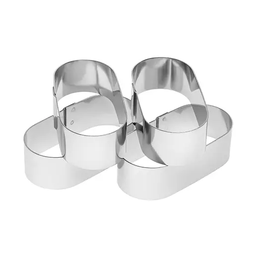 Металлические овальные формочки порционные для эклеров, пирожных и тарталеток 8х4х2.5 см (набор из 4 штук), Master Class Серый 87232 - фото 9