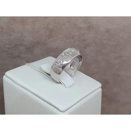 Срібне кільце Агні ГЛЕРА з фіанітами. 1636/1Р-CZ 17 - фото 3