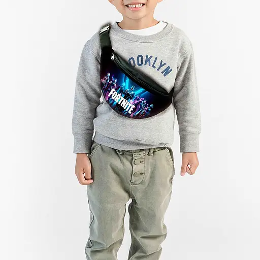 Сумка-бананка дитяча Фортнайт "Fortnite" з принтом, 32х15см, сумка для хлопчика через плече (00209)