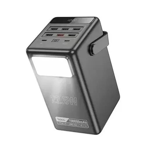 Зовнішній акумулятор Hoco DB03 Endure 100000mAh 22.5W Power Bank with Lamp чорний - фото 1