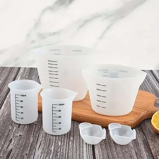 Силіконовий мірний стакан 100 мл з носиком та градуюванням вимірювальна склянка, Kitchen Master Прозорий 87384 - фото 7