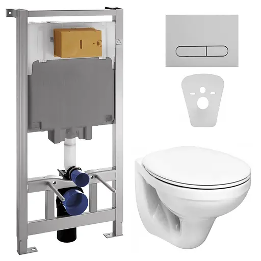 Комплект инсталляция Volle Master 141515 + унитаз Kolo Idol M1310000U с сидением полипропилен, Белый - фото 1