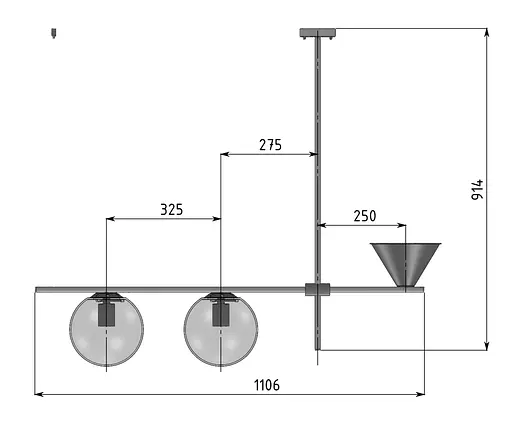 Люстра Constructio 2, PikArt арт. 14358 Золотий/чорний - фото 2