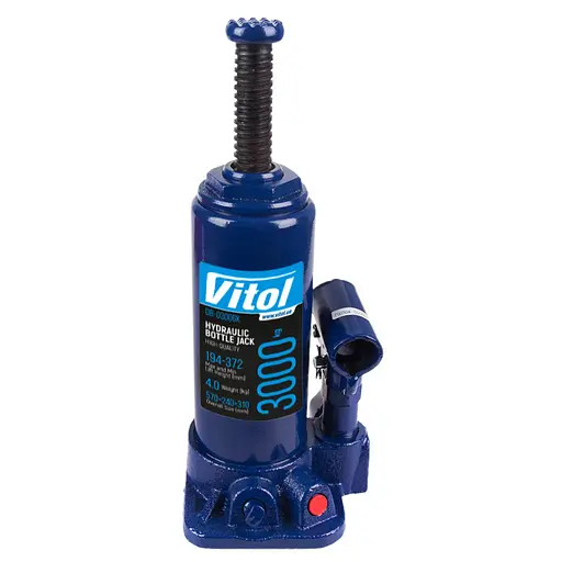 Домкрат гідравлічний телескопічний Vitol 3т 194-372 мм 3.33 кг кейс (DB-03006K) - фото 2