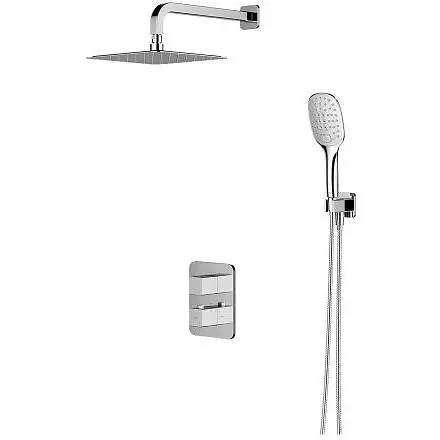 Душова система прихованого монтажу з термостатом Omnires Parma chrome SYSPM11CR, Хром - фото 1