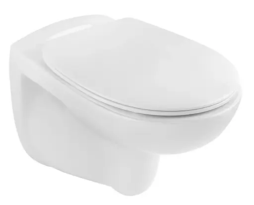 Унитаз подвесной безободковый Kroner KRP-A534UF Rimless 410х355х555 мм, сиденье Slim Duroplast/Soft-close/Quick relase (CV031644) - фото 1