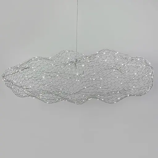 Декоративна люстра-хмаринка LED CLOUD у білому корпусі 80х45 см | Арт. MJ 83-800 WT | Line F - фото 1