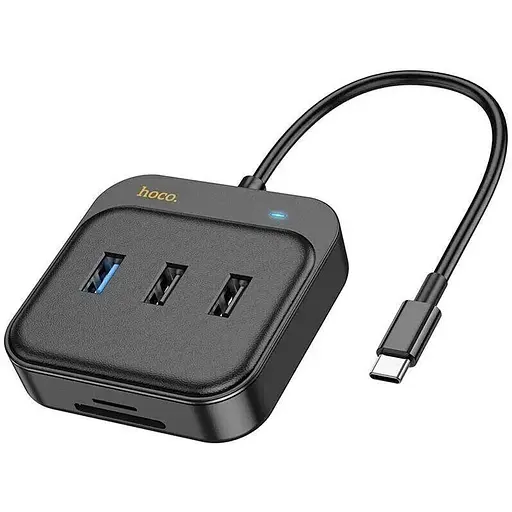 Конвертер хаб Hoco HB38 Easy link 7-in-1 Multiport адаптер (HDTV + SD / TF + Usb3.0 + Usb2.0x2 + PD 100 W) - фото 1