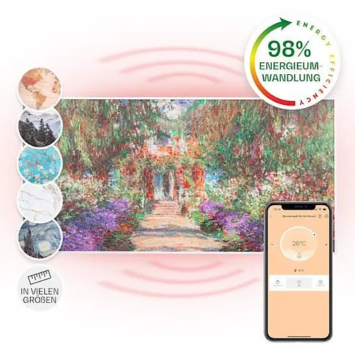 Инфракрасный обогреватель Klarstein Wonderwall air art умный до 14 м² (10035134) - фото 7