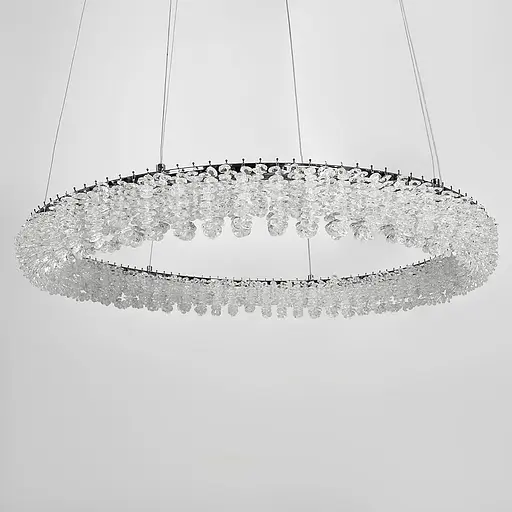 Кільцева кришталева люстра в хромі Ø 80 см | Арт. 33038-800 CH | Line F - фото 1