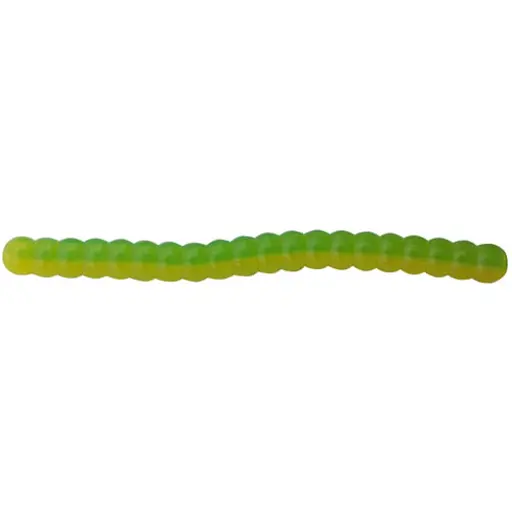 Силикон Big Bite Baits Trout Worm 1" Green/Yellow 10 шт.