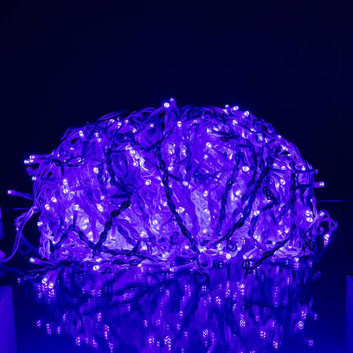 Вулична гірлянда Бахрома GarlandoPro 36 м 600 LED білий дріт Синій 36MWBL