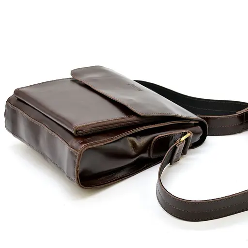 Чоловіча шкіряна сумка через плече TARWA 26х22х6 см sum0025842 - фото 8