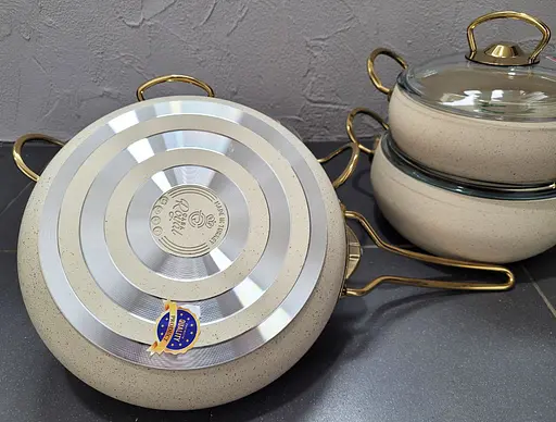Набор посуды Casa Royal Gold Beaty G-UKR2020 с покрытием Bio Granit Cлоновая кость - фото 7