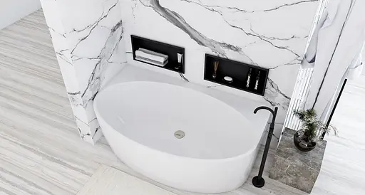 Ванна акрилова пристінна Rea Malta 170x88 whte REA-W3003 Білий - фото 6