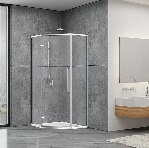 Душевая кабина Dusel DL197H Chrome 1000x1000x1900, Универсальная, прозрачная, хром, 100x100 - фото 3