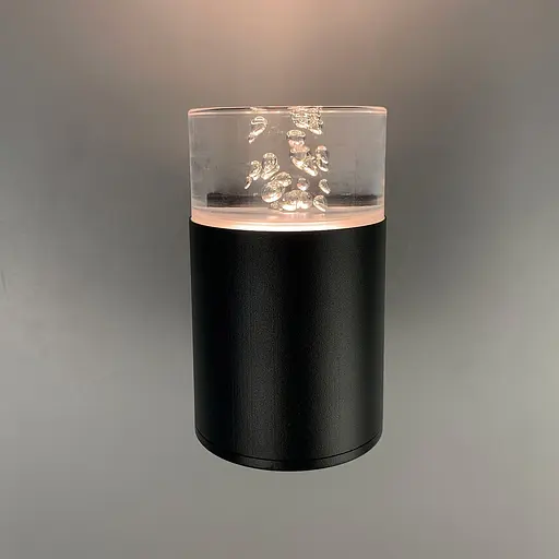 Фасадний циліндричний світильник з ефектом крапель | Line F | Арт. 8701 BK - фото 5