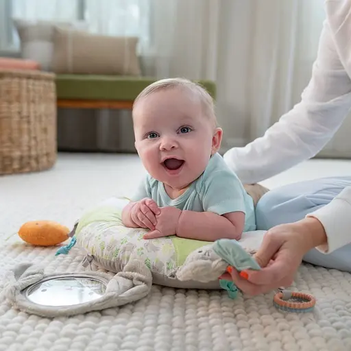 Мягкая подушка развивающая Ingenuity Cozy Prop Sylvi с игрушками (17328) - фото 5