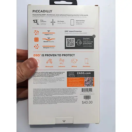 Противоударный чехол Gear4 Piccadilly D3O для Samsung Galaxy S23 Ultra (6.8") Black (702010957) - фото 4