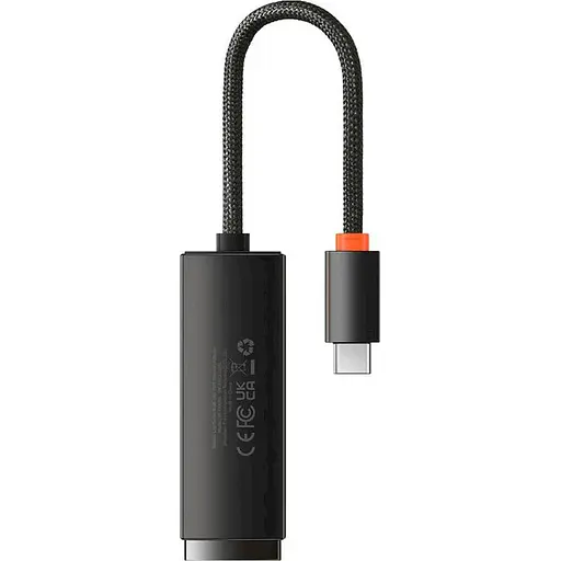 USB-хаб Baseus Lite Series USB-C - RJ45 LAN Adapter 0.22 м Black (WKQX000301) [111356] - фото 2