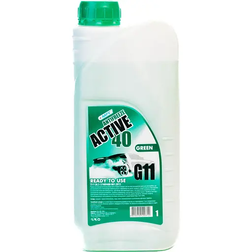 Антифриз МФК Active Green-40 G11 -32ºC 1 л зеленый - фото 1